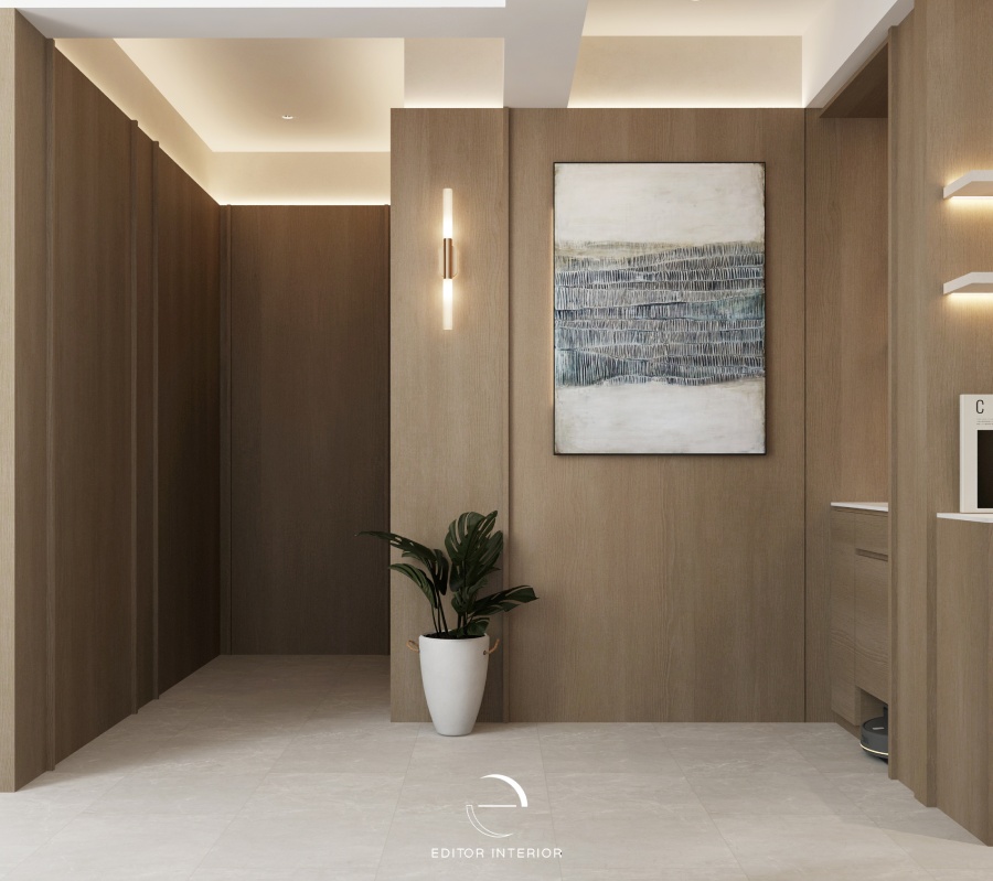 A Calm First Impression Through Material Harmony
