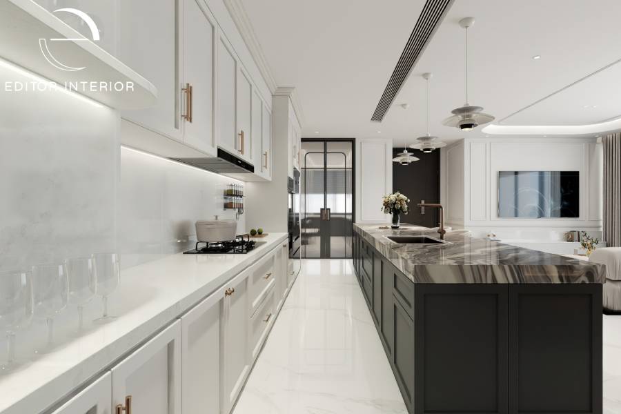 Open-Plan Living, Dining, and Kitchen