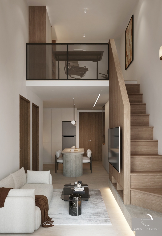 HOW CREAM, WHITE & LIGHT WOOD SHAPE THIS SERENE PARC ESTA LOFT