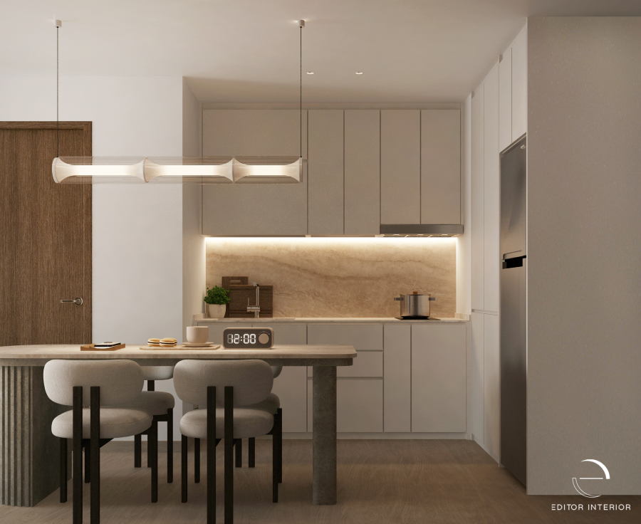 The Dining And Kitchen Area