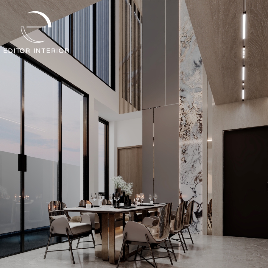 A Feature Wall That Frames the Television