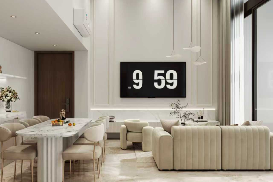 HOTEL-LUXE LIVING AT WATERBAY: MARBLE, BRASS AND SOFT NEUTRALS