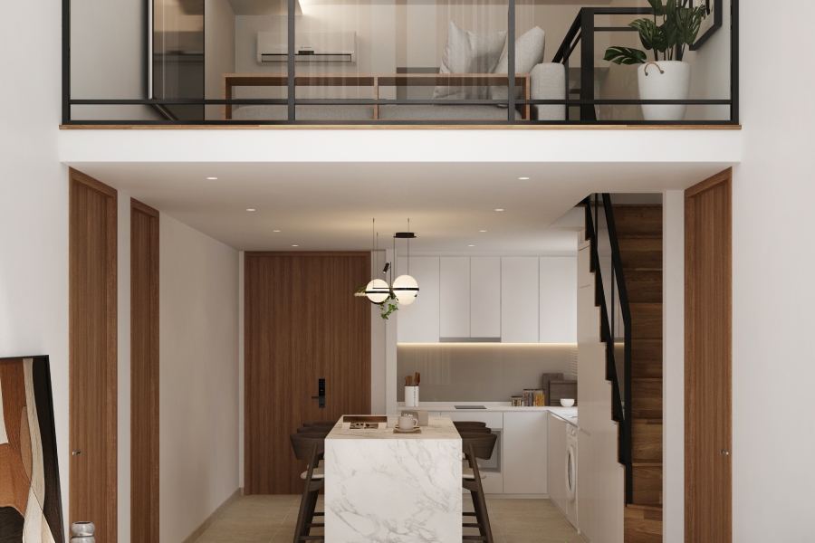LOFT LIVING AT MON JERVOIS: THE THREE-TONE FORMULA OF BLACK, WHITE AND WOOD