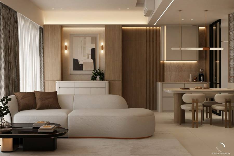Parc Centros Condo Interiors: Modern Minimalism with Warm Woods and Everyday Elegance