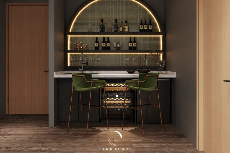 The Home Bar Corner Brings the Drama